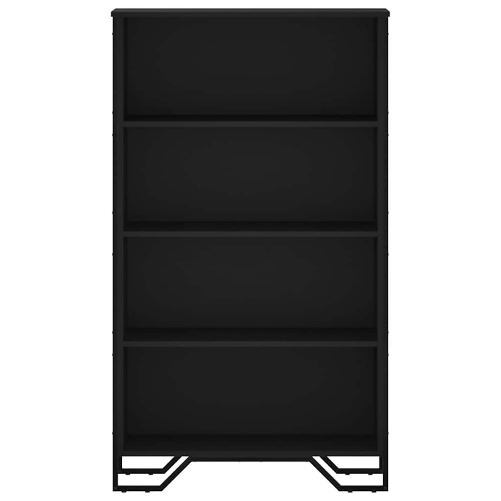 Regal za knjige crni 80x31x137,5 cm konstruirano drvo