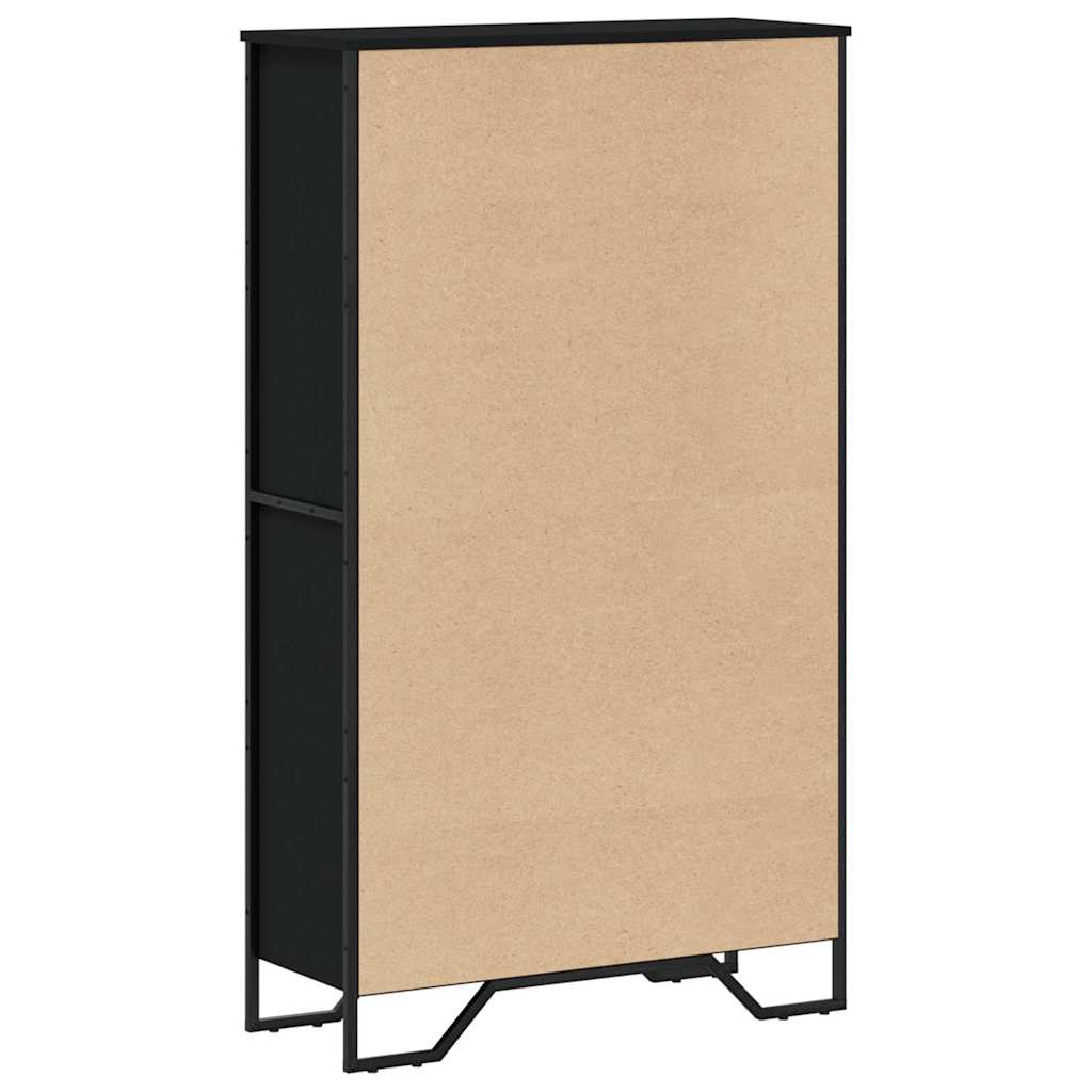 Regal za knjige crni 80x31x137,5 cm konstruirano drvo