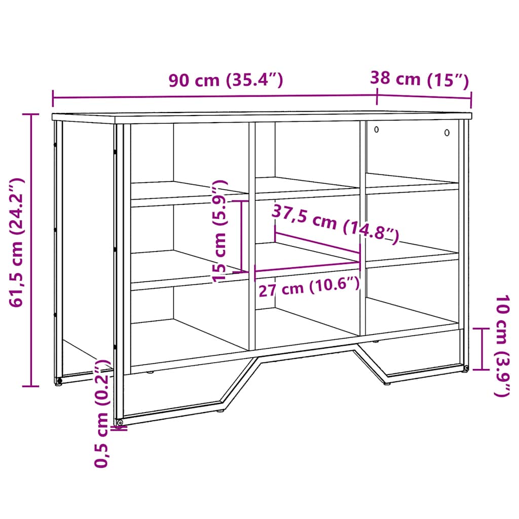Ormarić za cipele crni 90x38x61,5 cm od konstruiranog drva