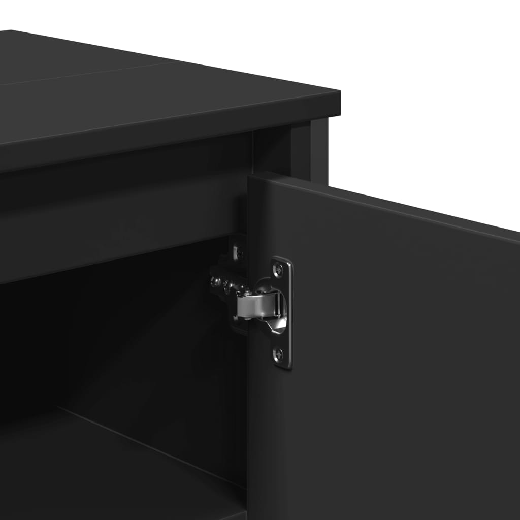 Ormarić za umivaonik crni 91 x 35 x 60 cm konstruirano drvo