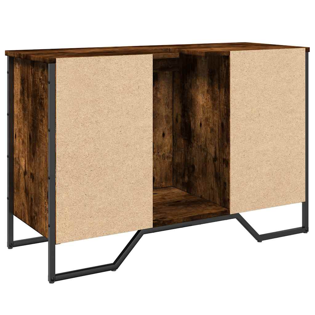 Ormarić za umivaonik boja dimljenog hrasta 91x35x60 cm drveni