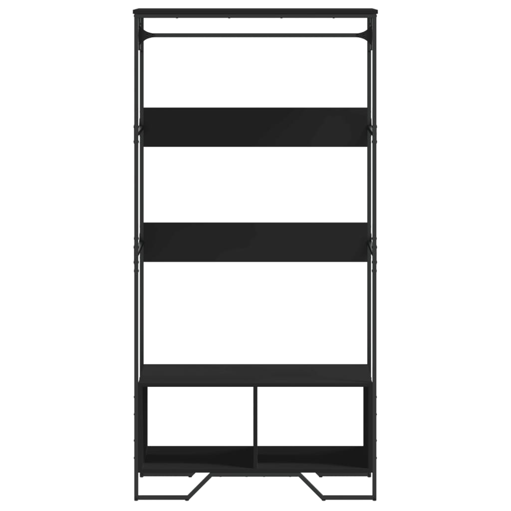 Ormar crni 90 x 50 x 180 cm od konstruiranog drva