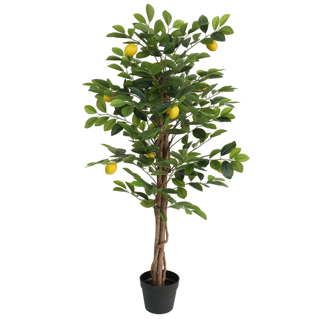 Umjetno stablo limuna s 3 debla zeleno 120 cm PP
