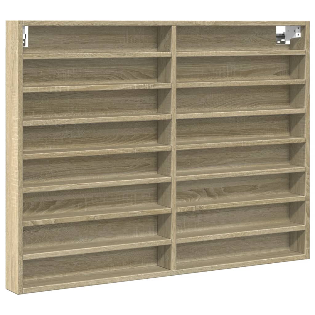 Vitrina boja hrasta sonome 100x8,5x75 cm konstruirano drvo