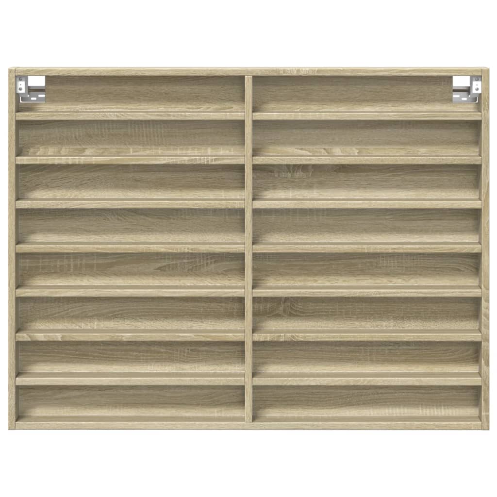 Vitrina boja hrasta sonome 100x8,5x75 cm konstruirano drvo