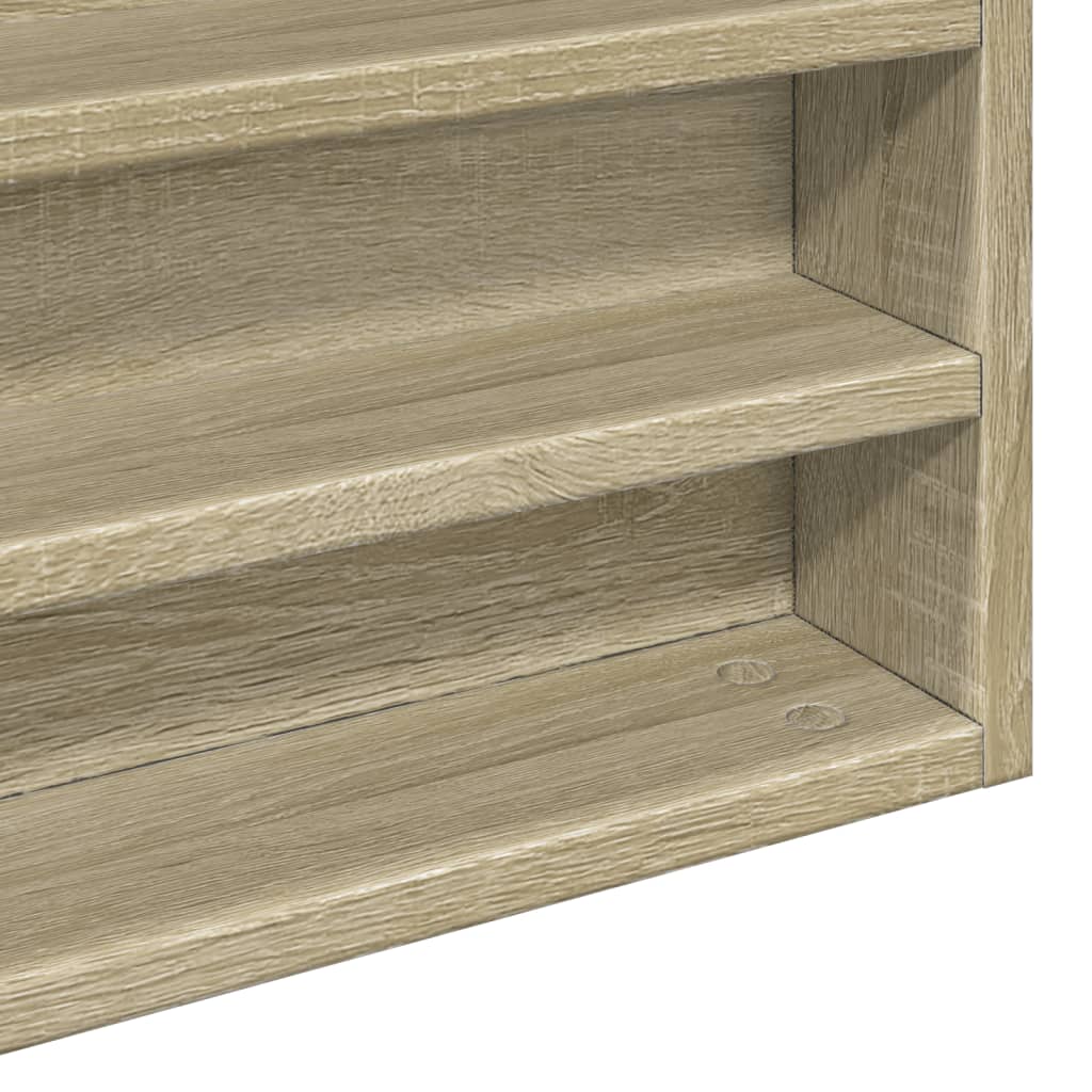 Vitrina boja hrasta sonome 100x8,5x75 cm konstruirano drvo