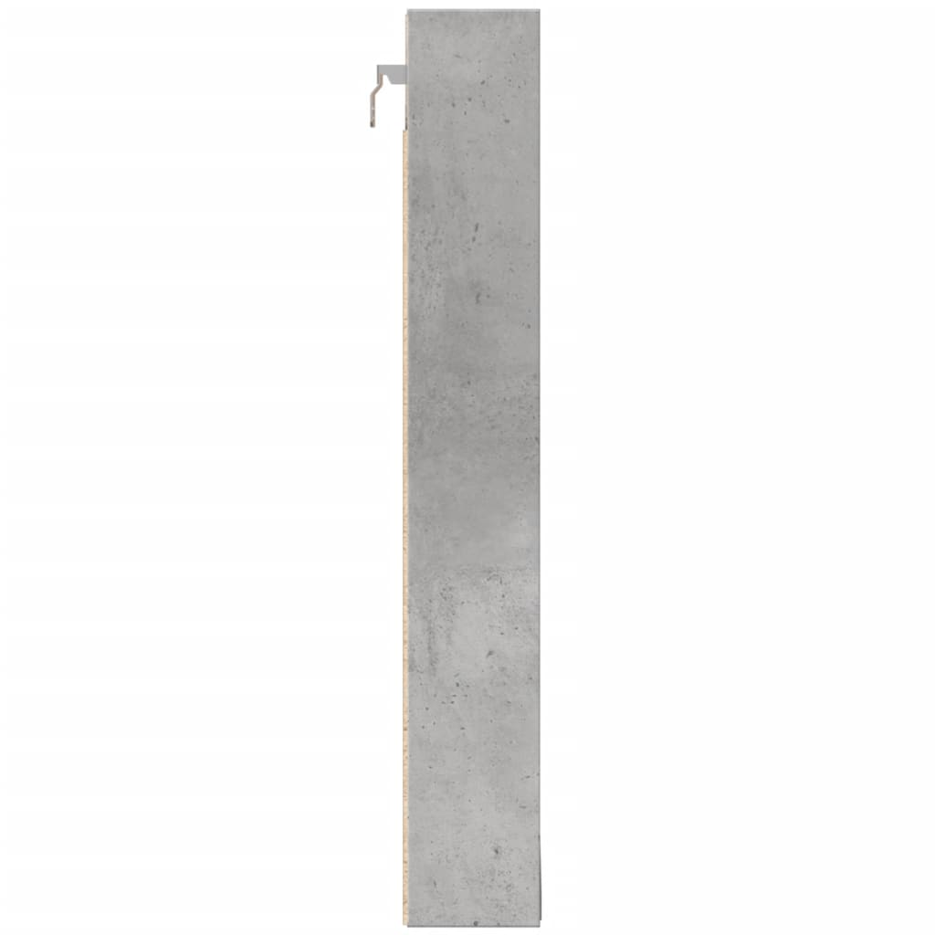 Vitrina siva boja betona 100x8,5x58 cm konstruirano drvo