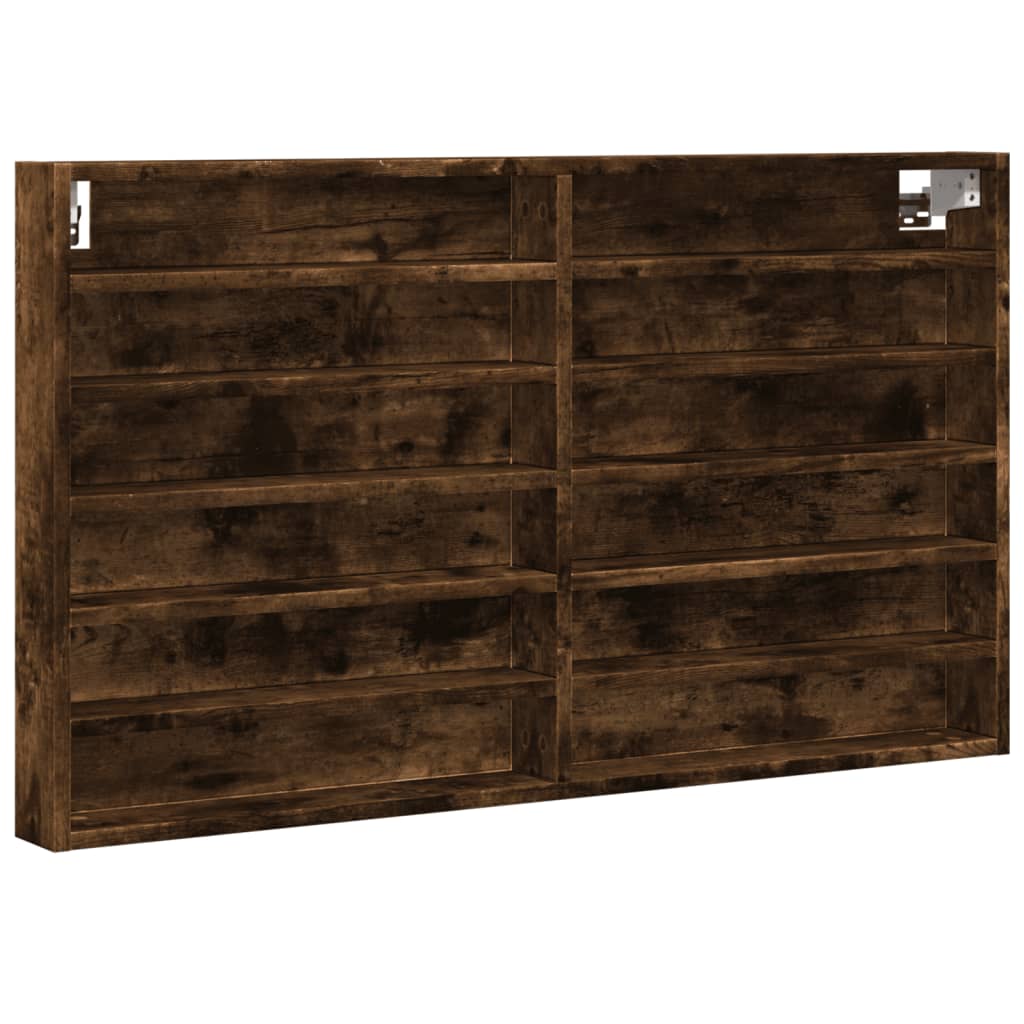 Vitrina boja dimljenog hrasta 100x8,5x58 cm drvena