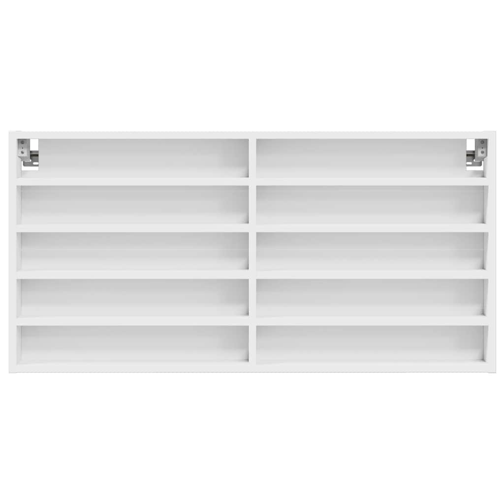 Vitrina bijela 100x8,5x50 cm konstruirano drvo