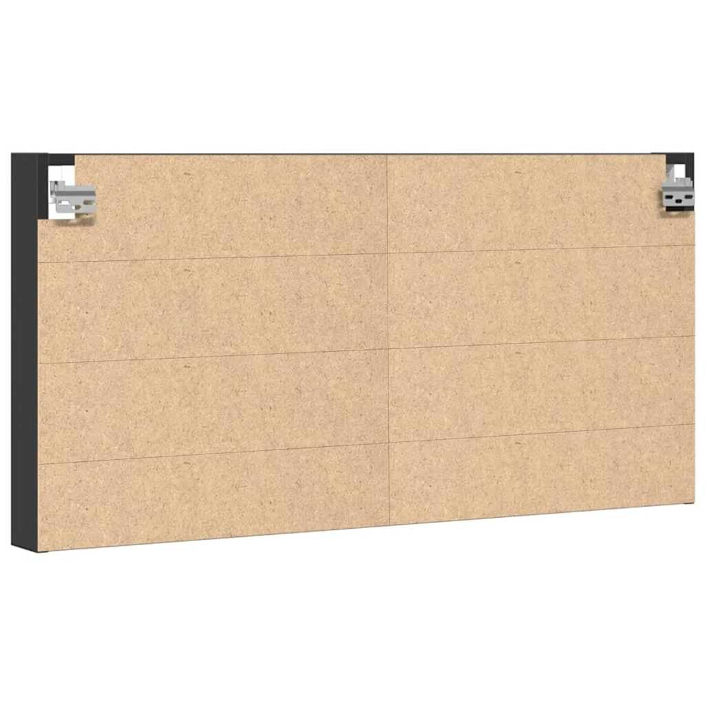 Vitrina crna 100x8,5x50 cm konstruirano drvo