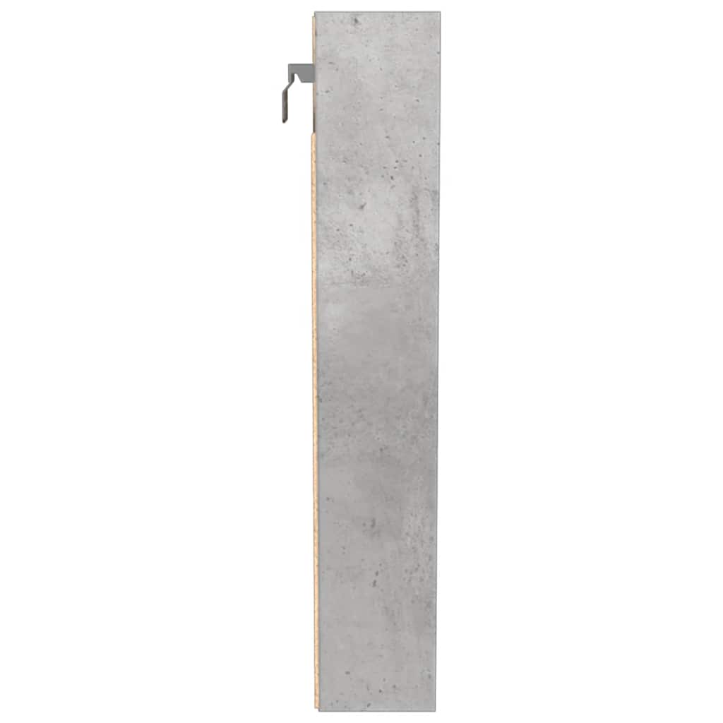 Vitrina siva boja betona 100x8,5x50 cm konstruirano drvo