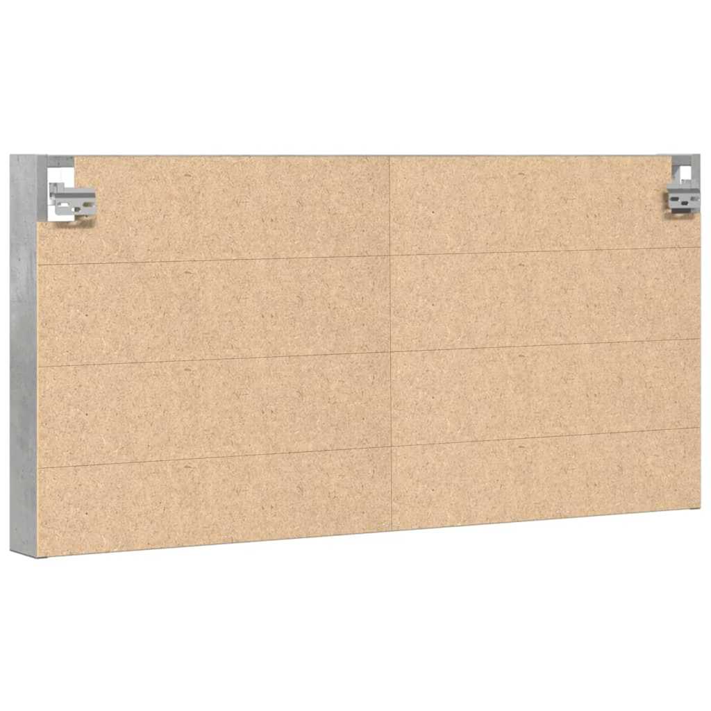 Vitrina siva boja betona 100x8,5x50 cm konstruirano drvo