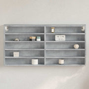 Vitrina siva boja betona 100x8,5x50 cm konstruirano drvo