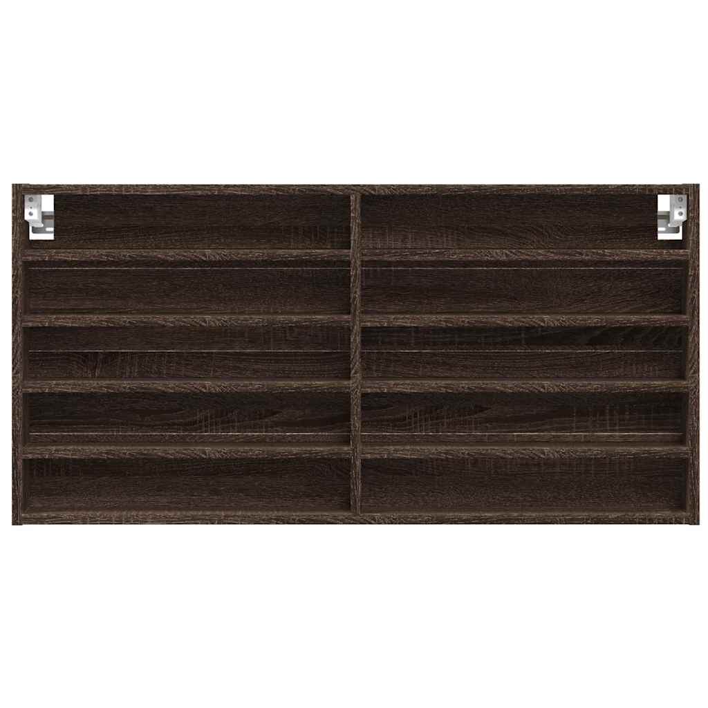Vitrina boja smeđeg hrasta 100x8,5x50 cm od konstruiranog drva