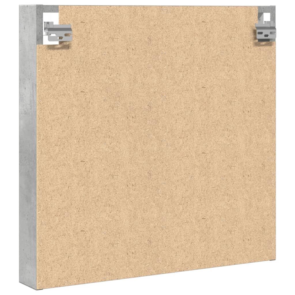 Vitrina siva boja betona 60x8,5x58 cm konstruirano drvo