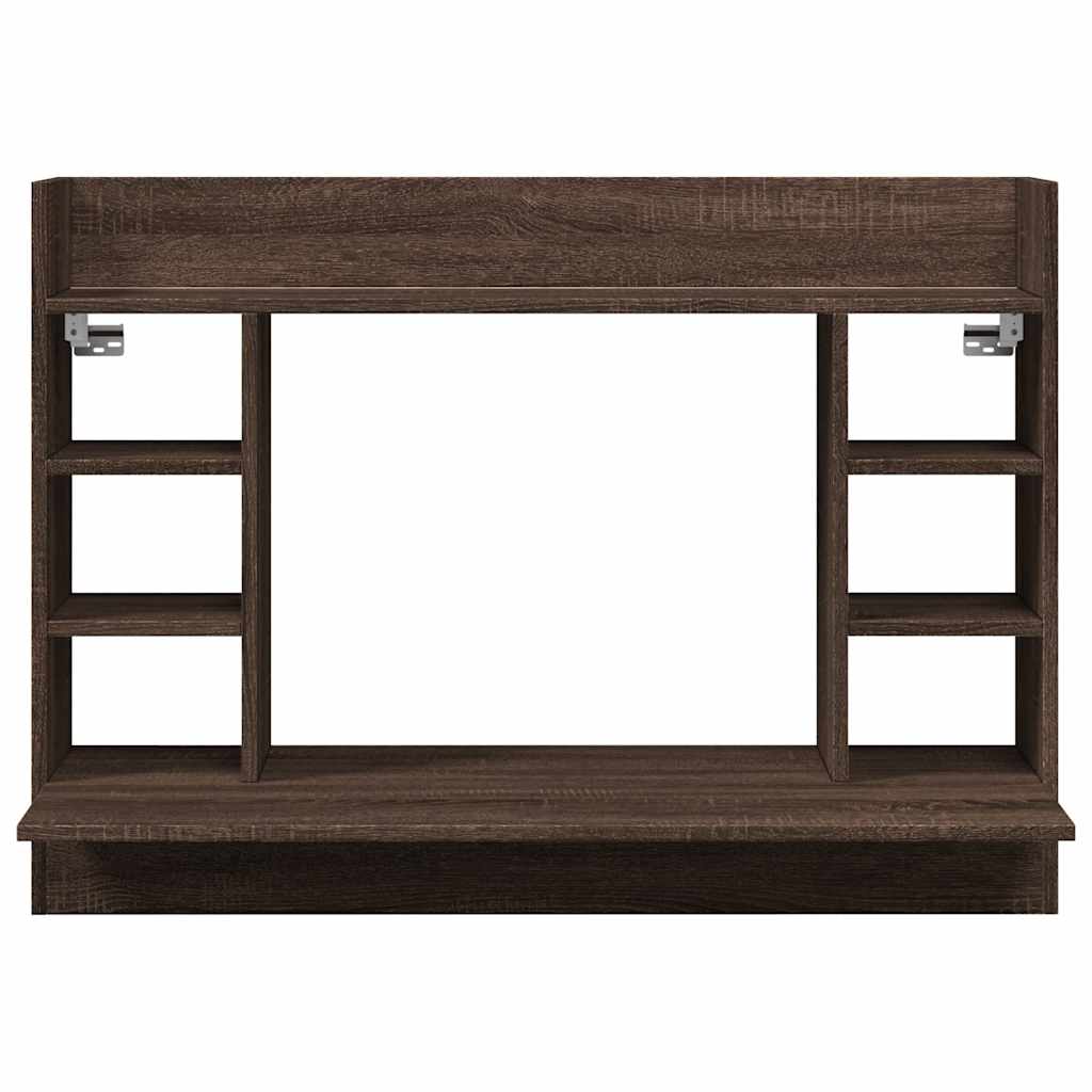 Zidni radni stol boja smeđeg hrasta 105x48x75 cm drveni