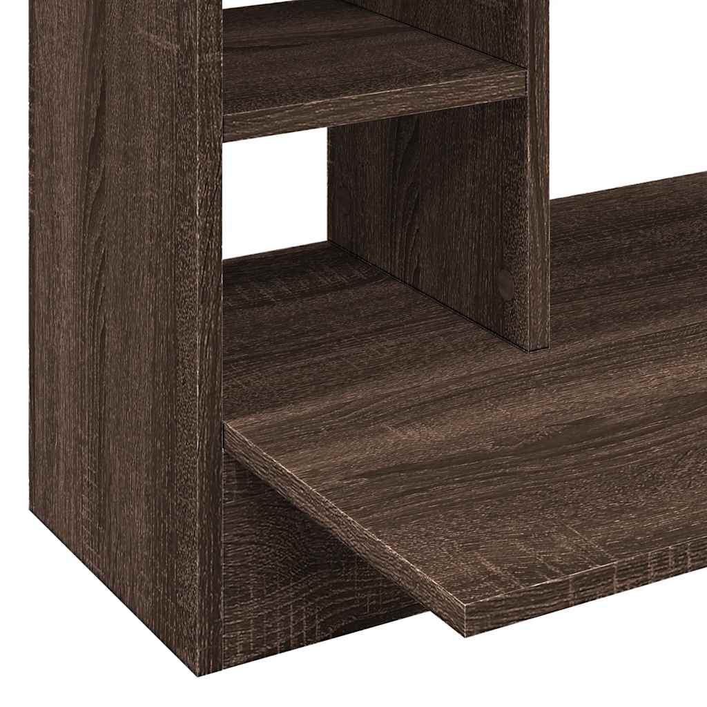 Zidni radni stol boja smeđeg hrasta 105x48x75 cm drveni