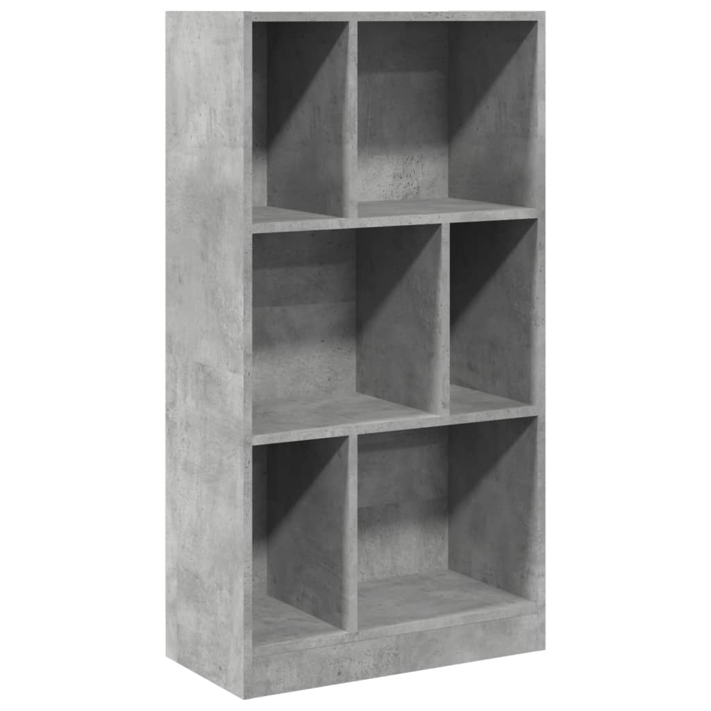 Regal za knjige boja betona 57x28,5x107,5 cm konstruirano drvo