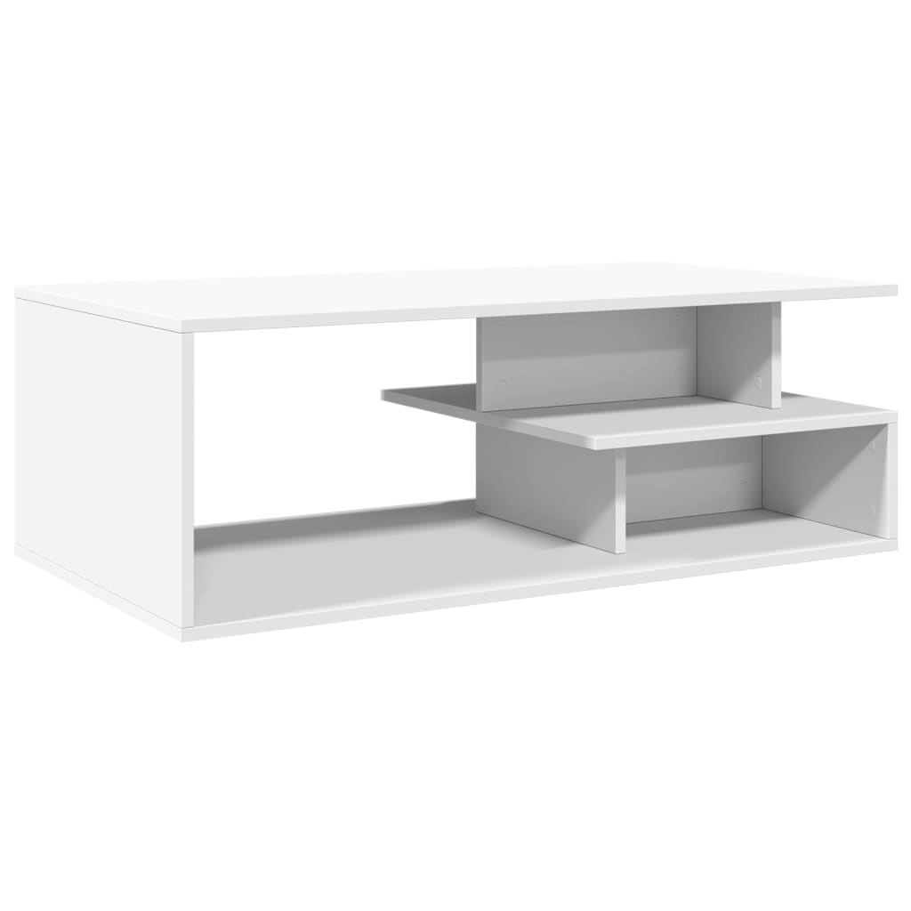 Stolić za kavu bijeli 102 x 55 x 35 cm od konstruiranog drva