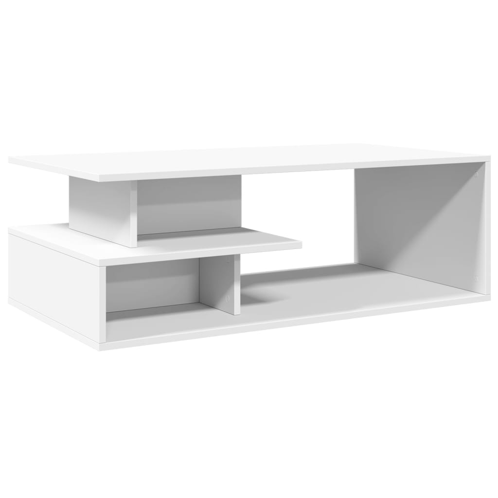 Stolić za kavu bijeli 102 x 55 x 35 cm od konstruiranog drva
