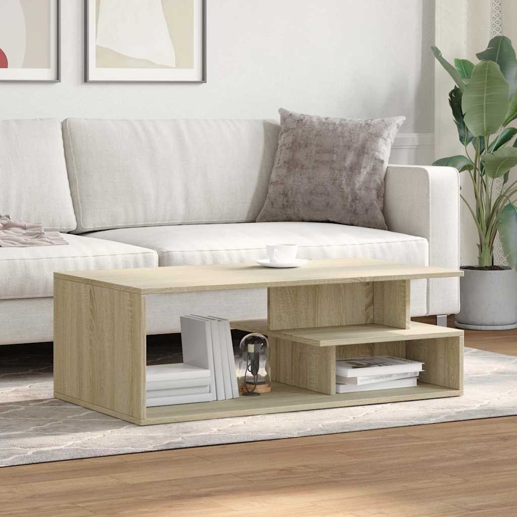Stolić za kavu boja hrasta 102 x 55 x 35 cm konstruirano drvo