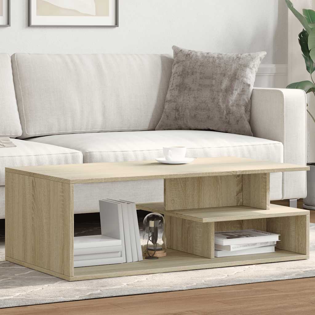 Stolić za kavu boja hrasta 102 x 55 x 35 cm konstruirano drvo