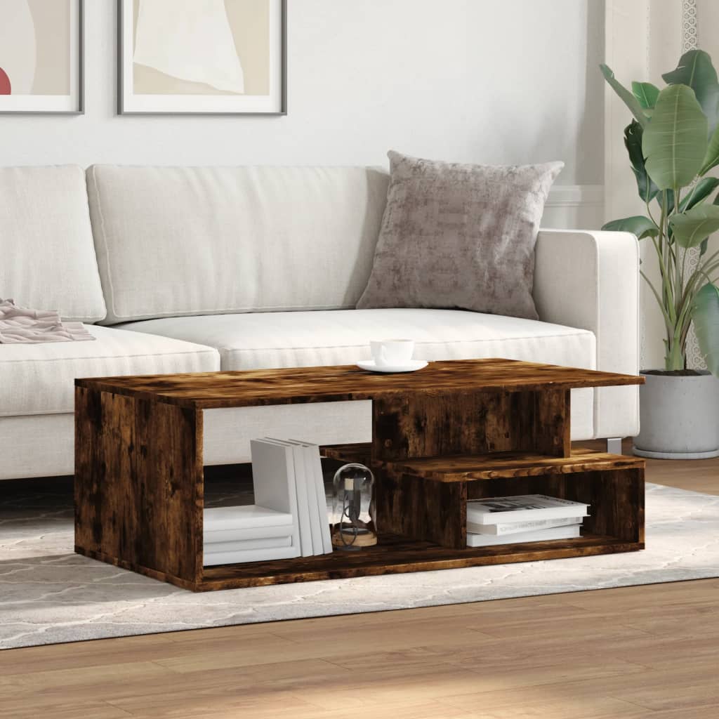 Stolić za kavu boja hrasta 102 x 55 x 35 cm konstruirano drvo