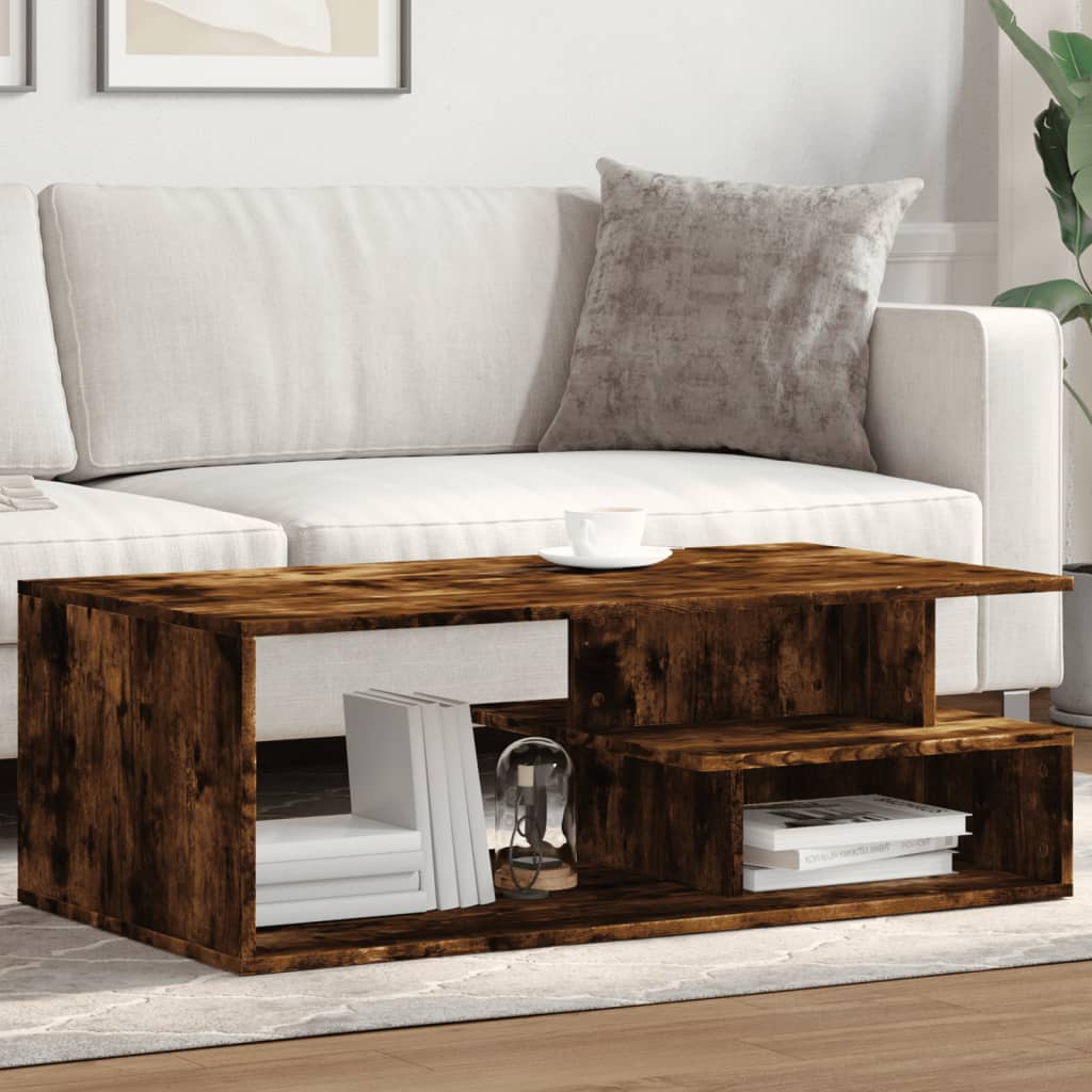 Stolić za kavu boja hrasta 102 x 55 x 35 cm konstruirano drvo
