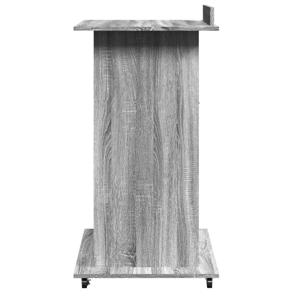 Govornica s kotačima i ladicom boja hrasta 55x55x107 cm drvena