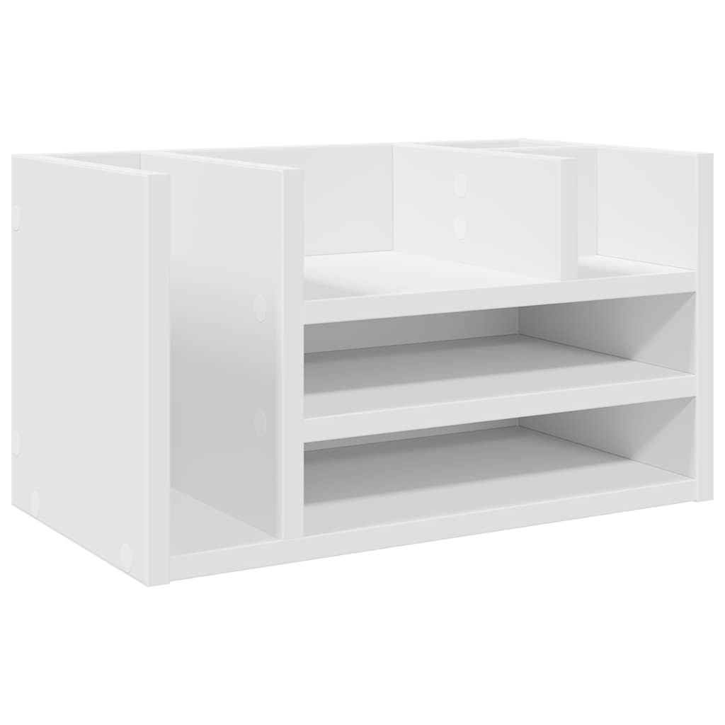 Organizator za stol bijeli 44,5 x 24 x 25 cm konstruirano drvo