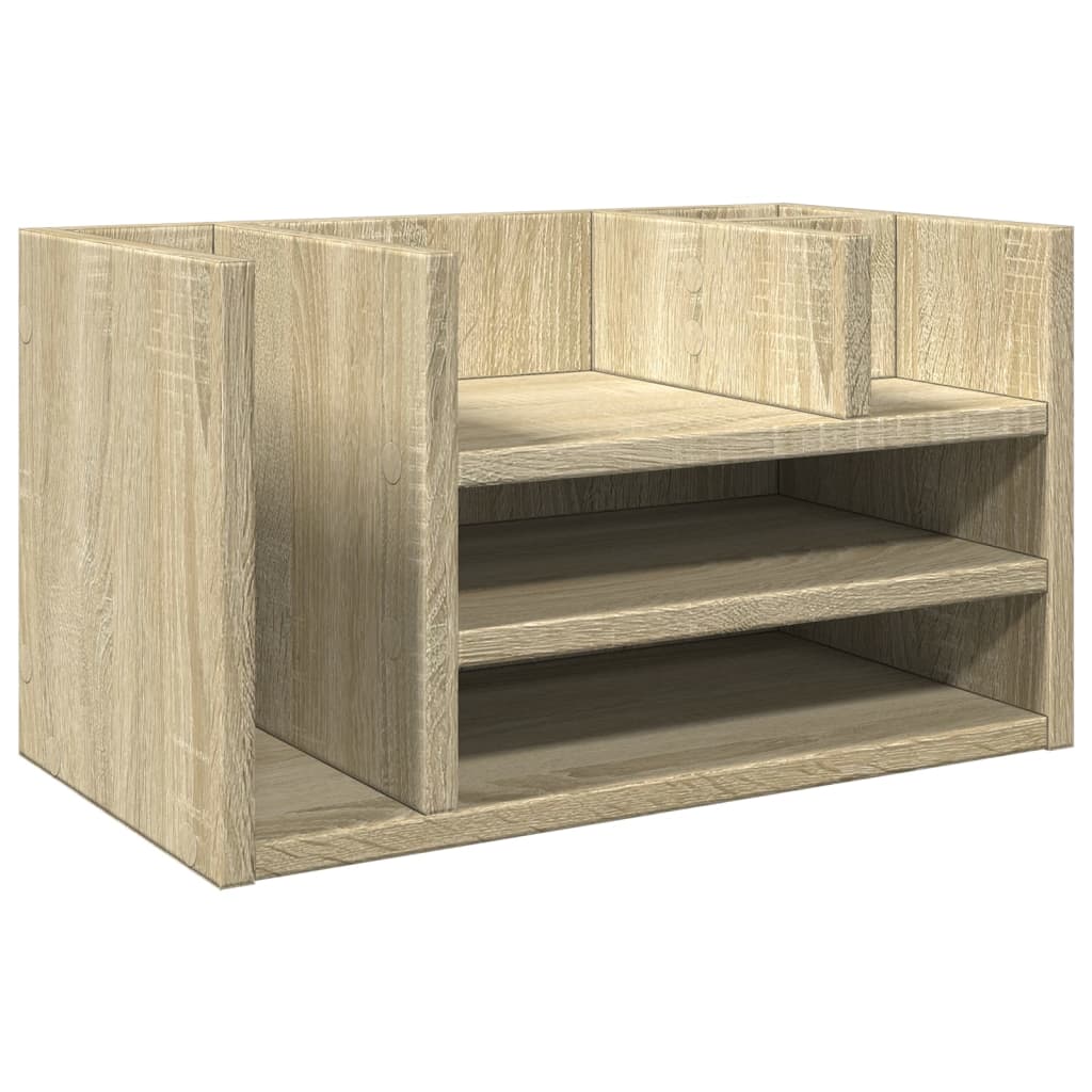 Organizator za stol boja hrasta 44,5x24x25 cm konstruirano drvo