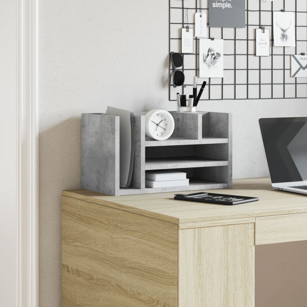 Organizator za stol boja hrasta 44,5x24x25 cm konstruirano drvo