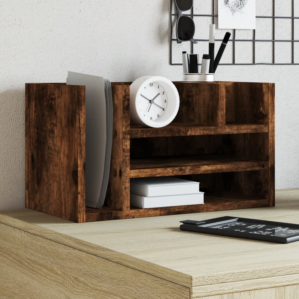 Organizator za stol boja hrasta 44,5x24x25 cm konstruirano drvo