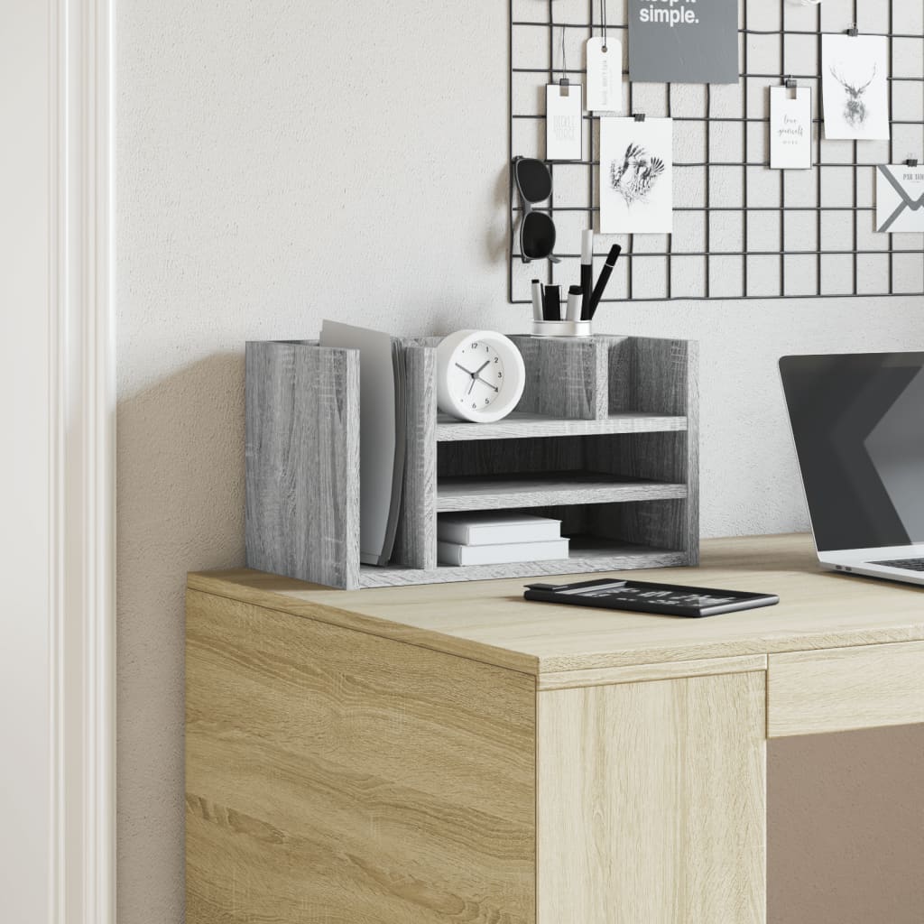 Organizator za stol boja hrasta 44,5x24x25 cm konstruirano drvo