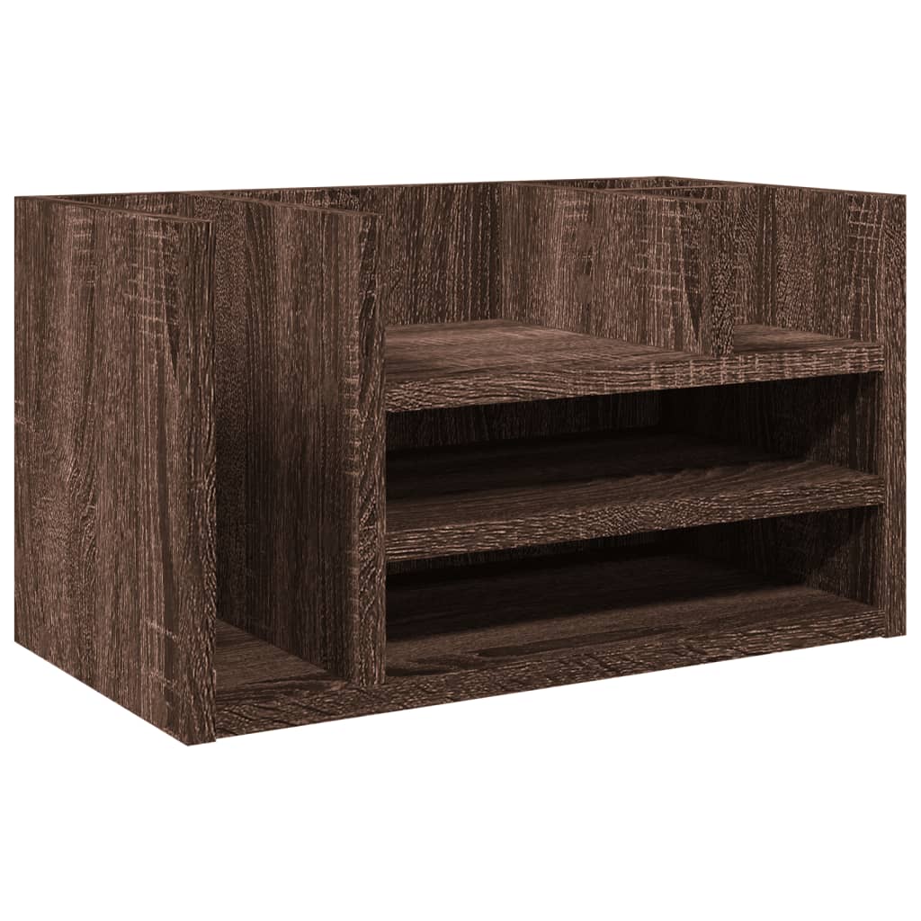 Organizator za stol boja hrasta 44,5x24x25 cm konstruirano drvo