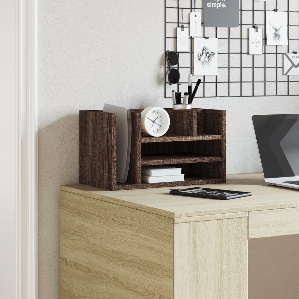 Organizator za stol boja hrasta 44,5x24x25 cm konstruirano drvo