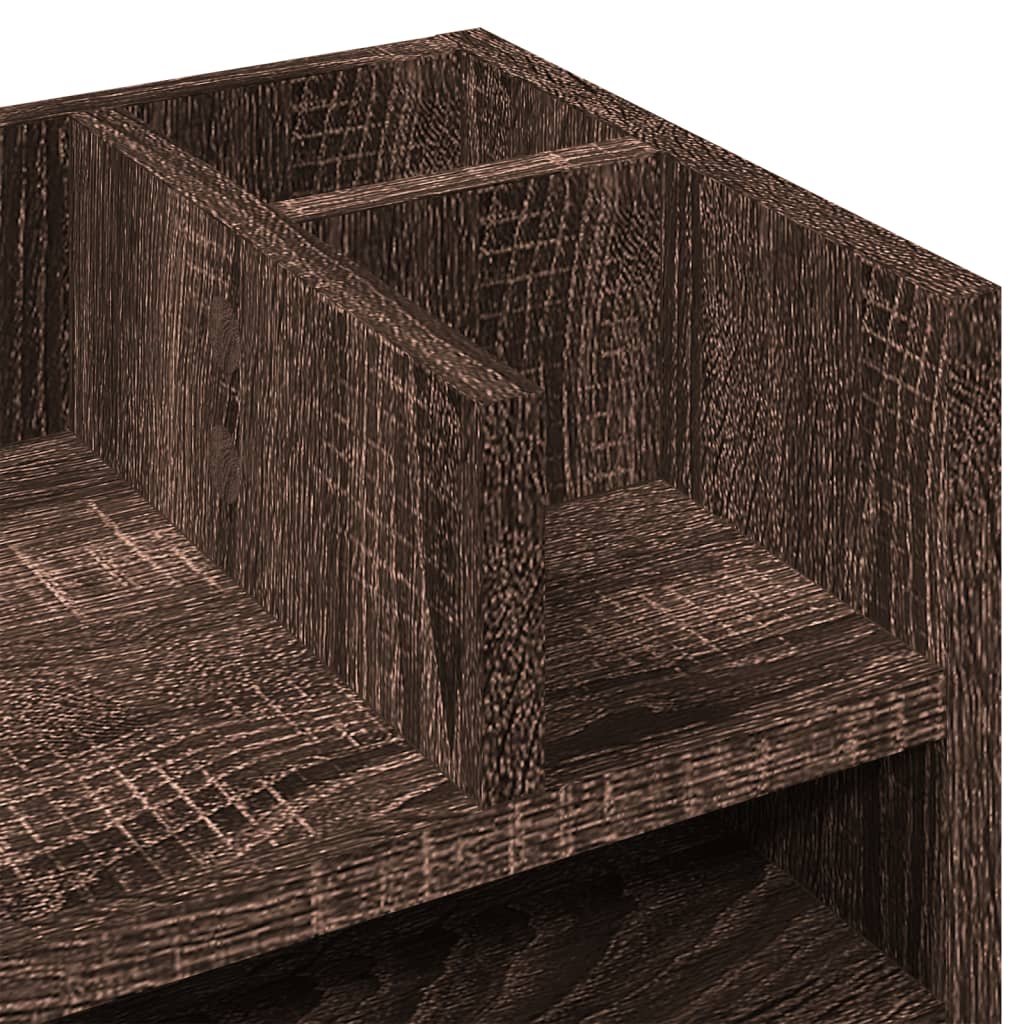 Organizator za stol boja hrasta 44,5x24x25 cm konstruirano drvo