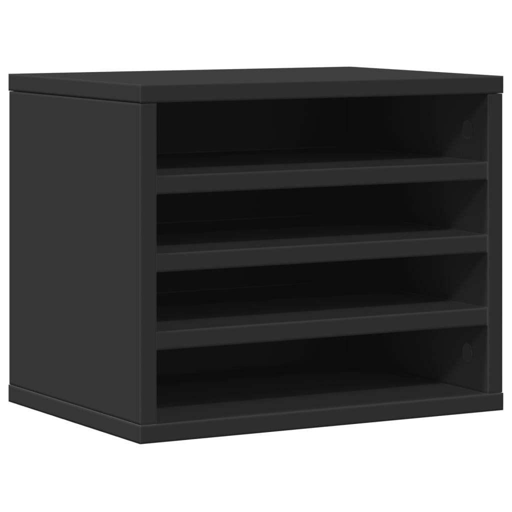 Organizator za radni stol crni 36x26x29,5 cm konstruirano drvo