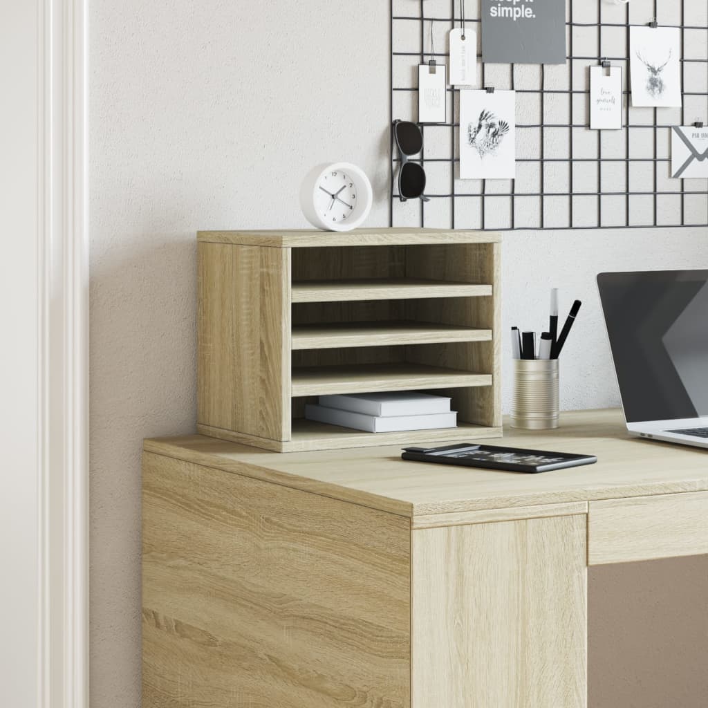 Organizator za stol boja hrasta 36x26x29,5 cm konstruirano drvo