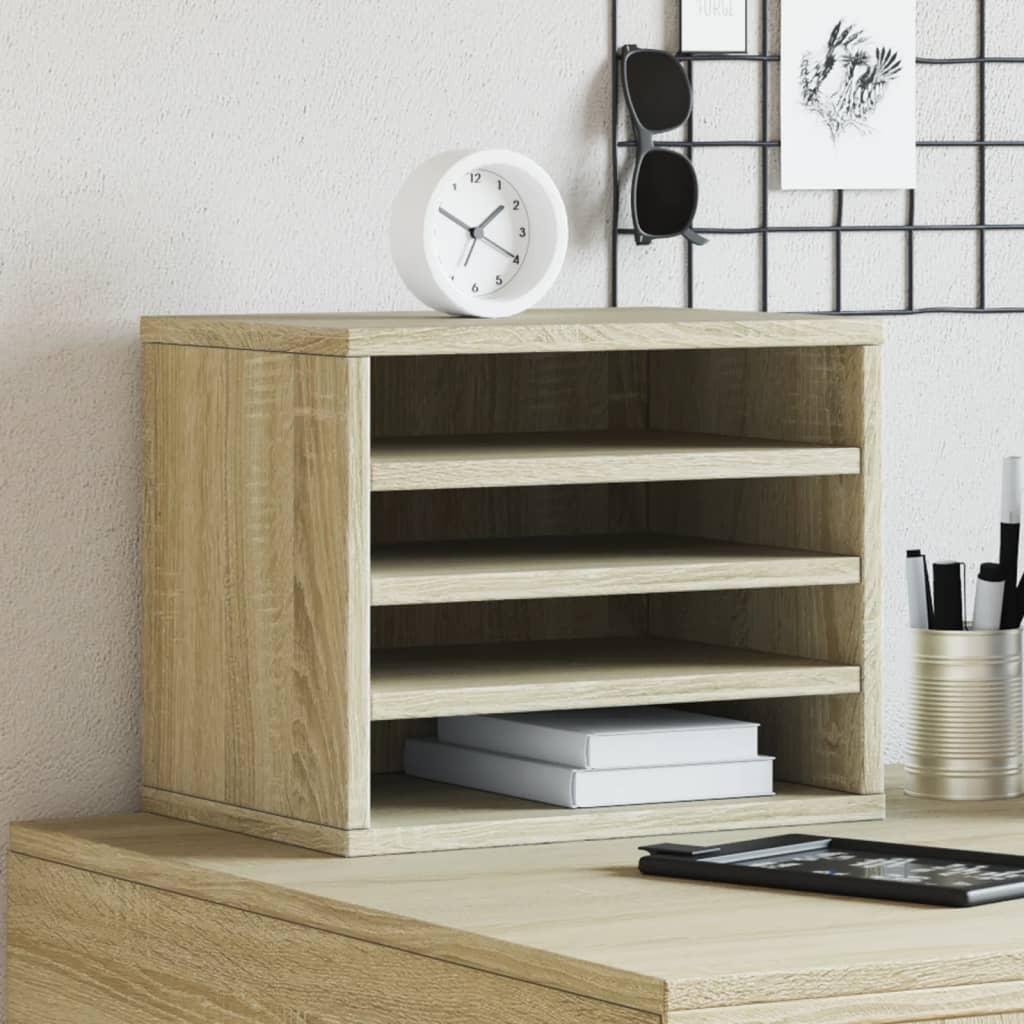 Organizator za stol boja hrasta 36x26x29,5 cm konstruirano drvo