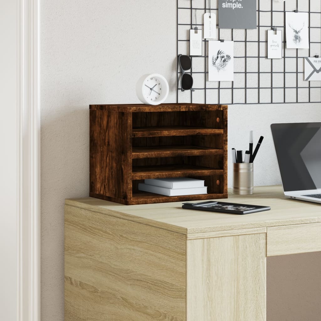 Organizator za stol boja hrasta 36x26x29,5 cm konstruirano drvo