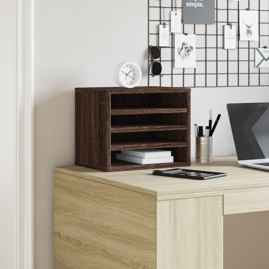 Organizator za stol boja hrasta 36x26x29,5 cm konstruirano drvo