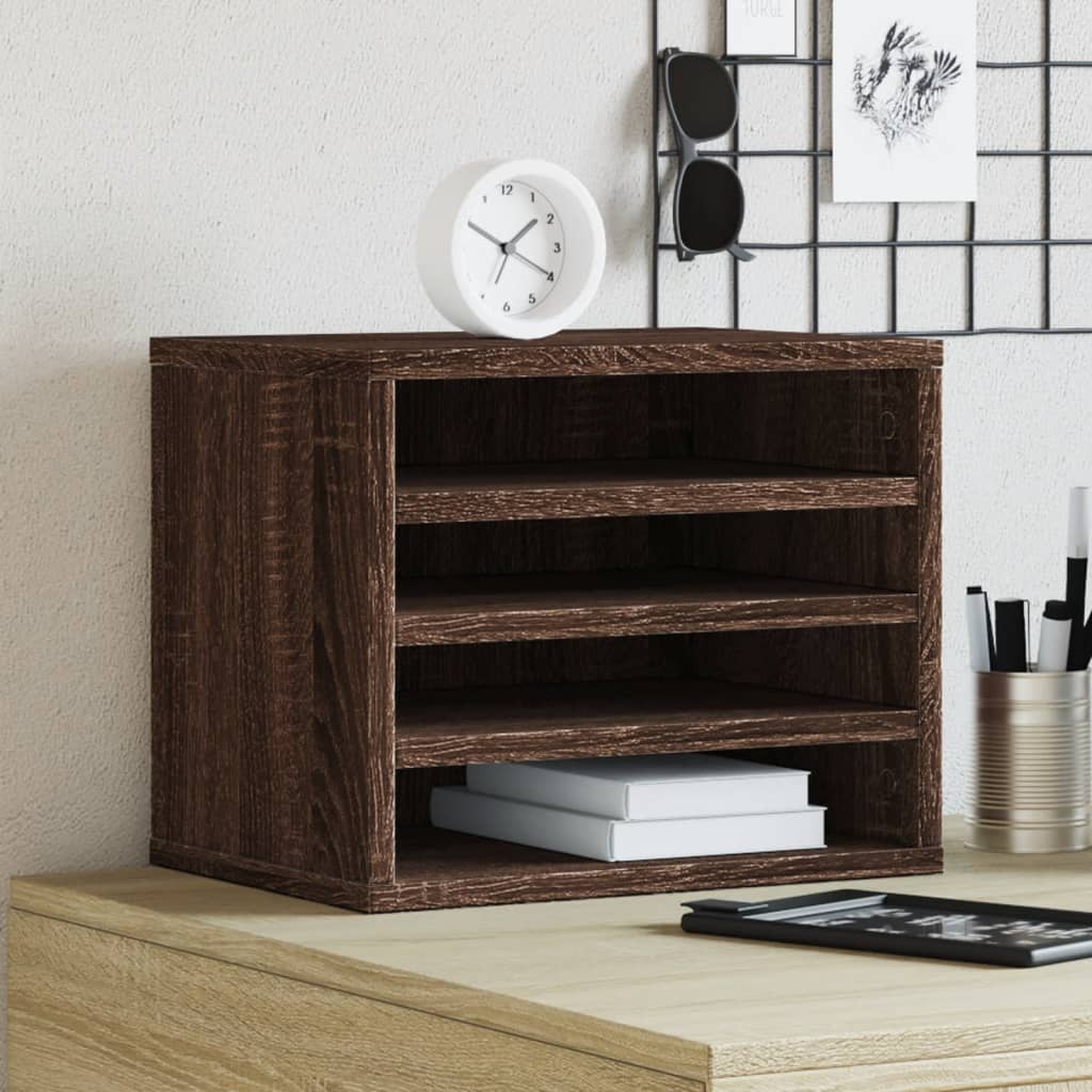 Organizator za stol boja hrasta 36x26x29,5 cm konstruirano drvo
