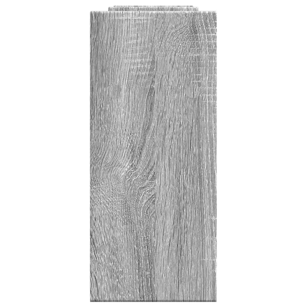 Organizator za stol siva boja hrasta 34,5x15,5x35,5 cm drveni