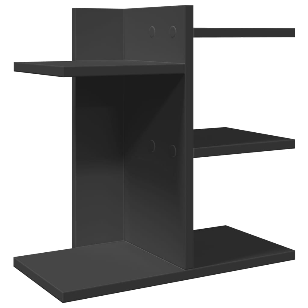 Organizator za stol crni 42 x 21,5 x 42 cm konstruirano drvo