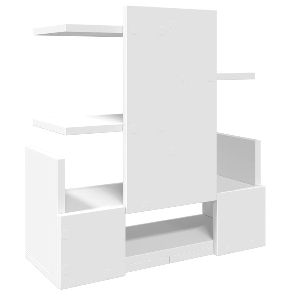 Organizator za stol bijeli 49 x 20 x 52,5 cm konstruirano drvo