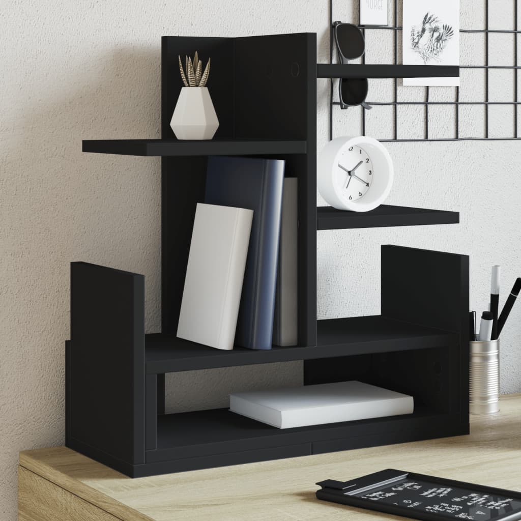 Organizator za stol crni 49 x 20 x 52,5 cm konstruirano drvo