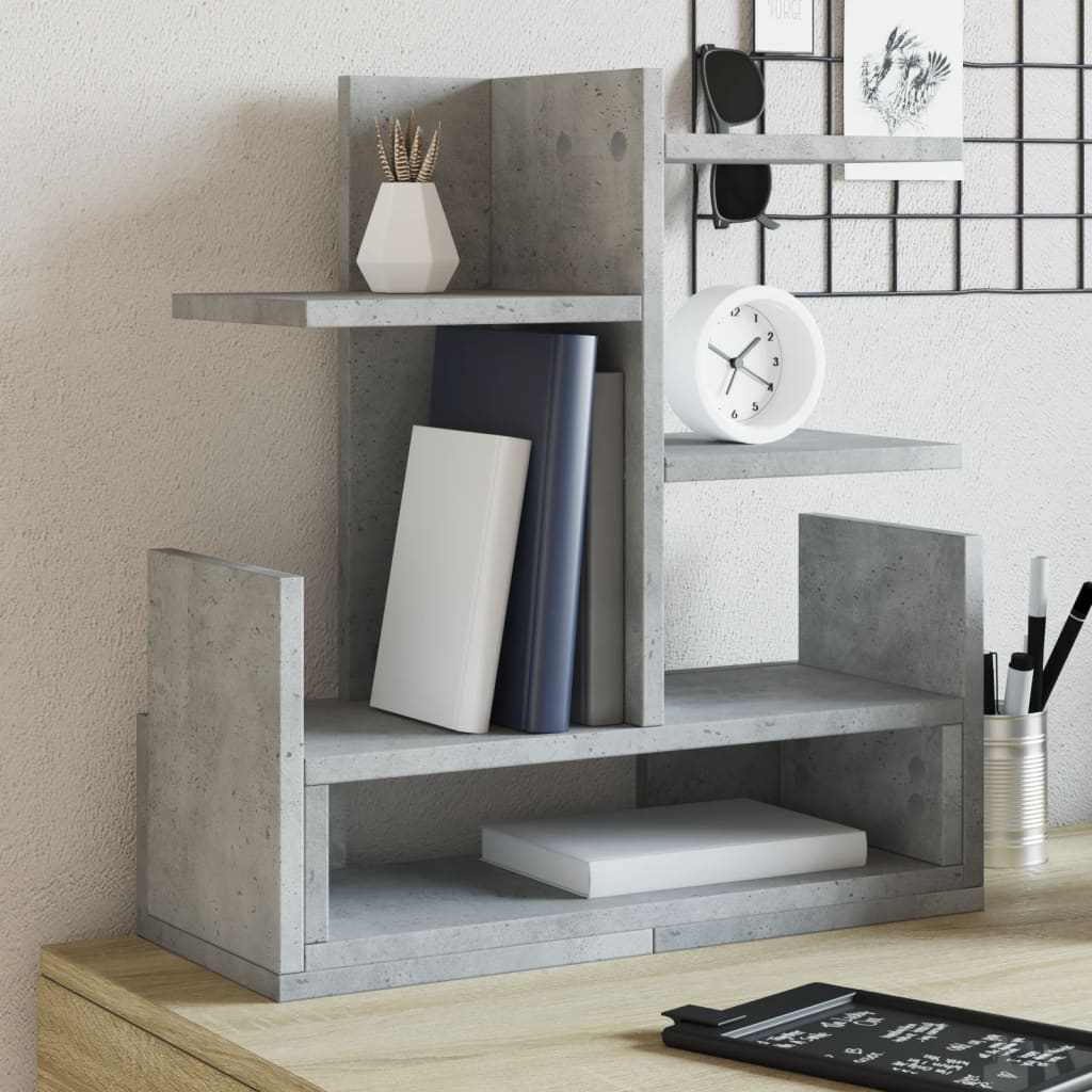 Organizator za stol boja betona 49x20x52,5 cm konstruirano drvo