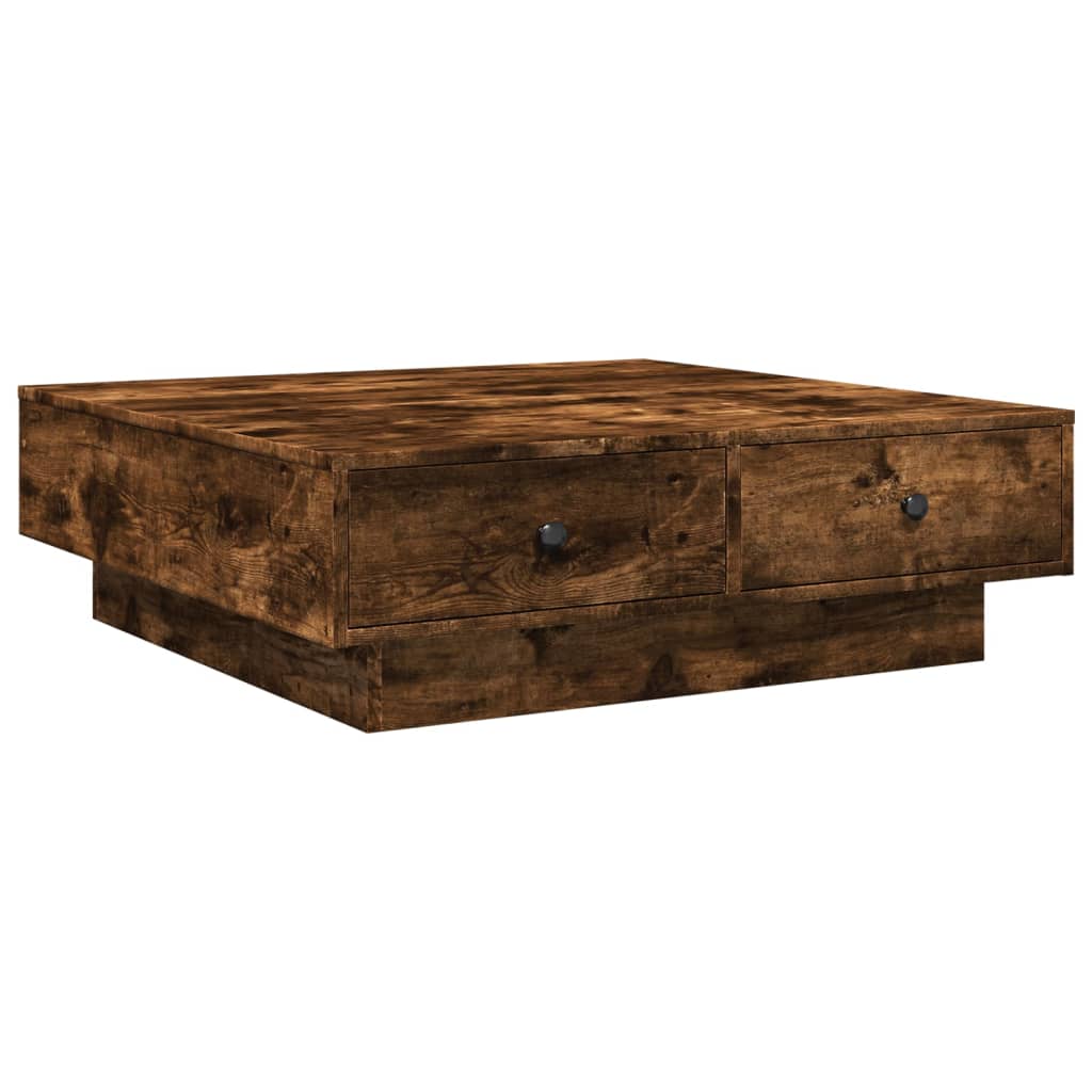 Stolić za kavu boja hrasta 90x90x28 cm od konstruiranog drva