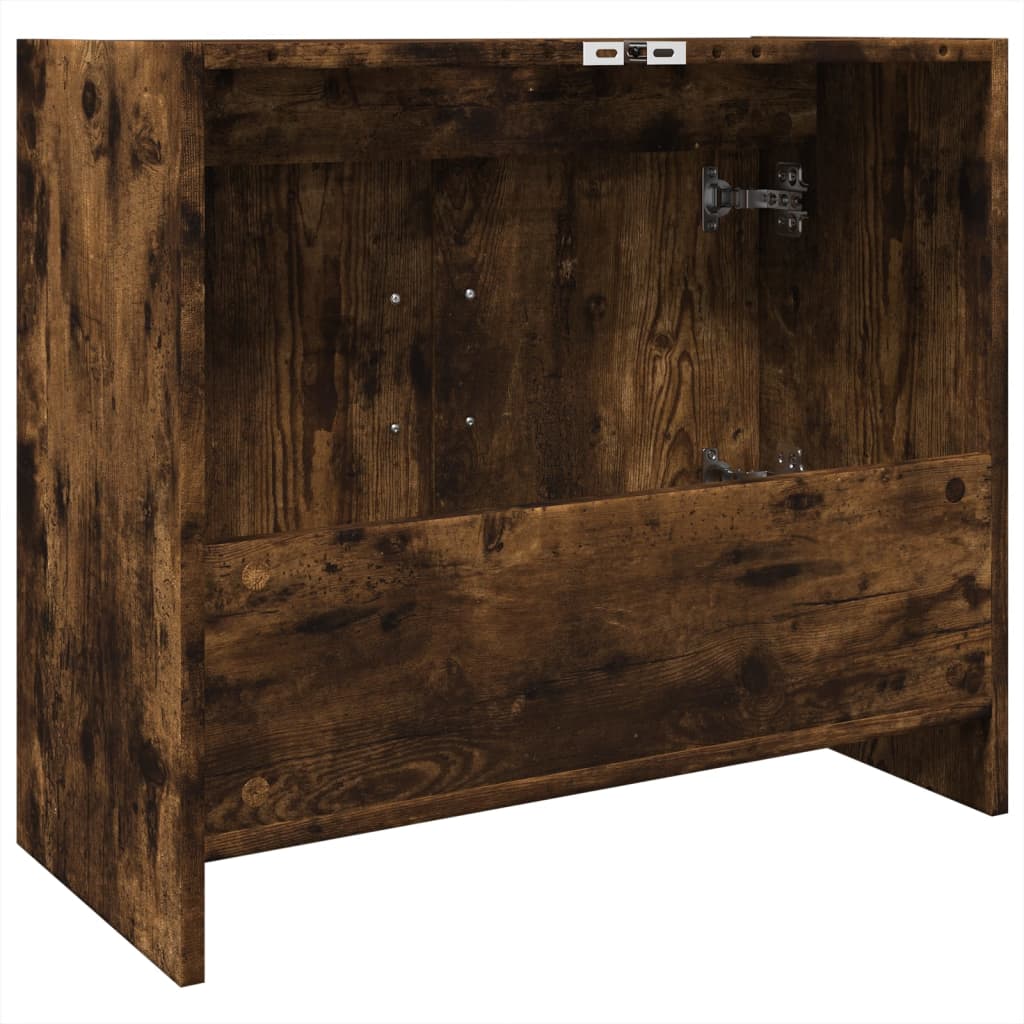 Ormarić za umivaonik boja dimljenog hrasta 63x29x55 cm drveni